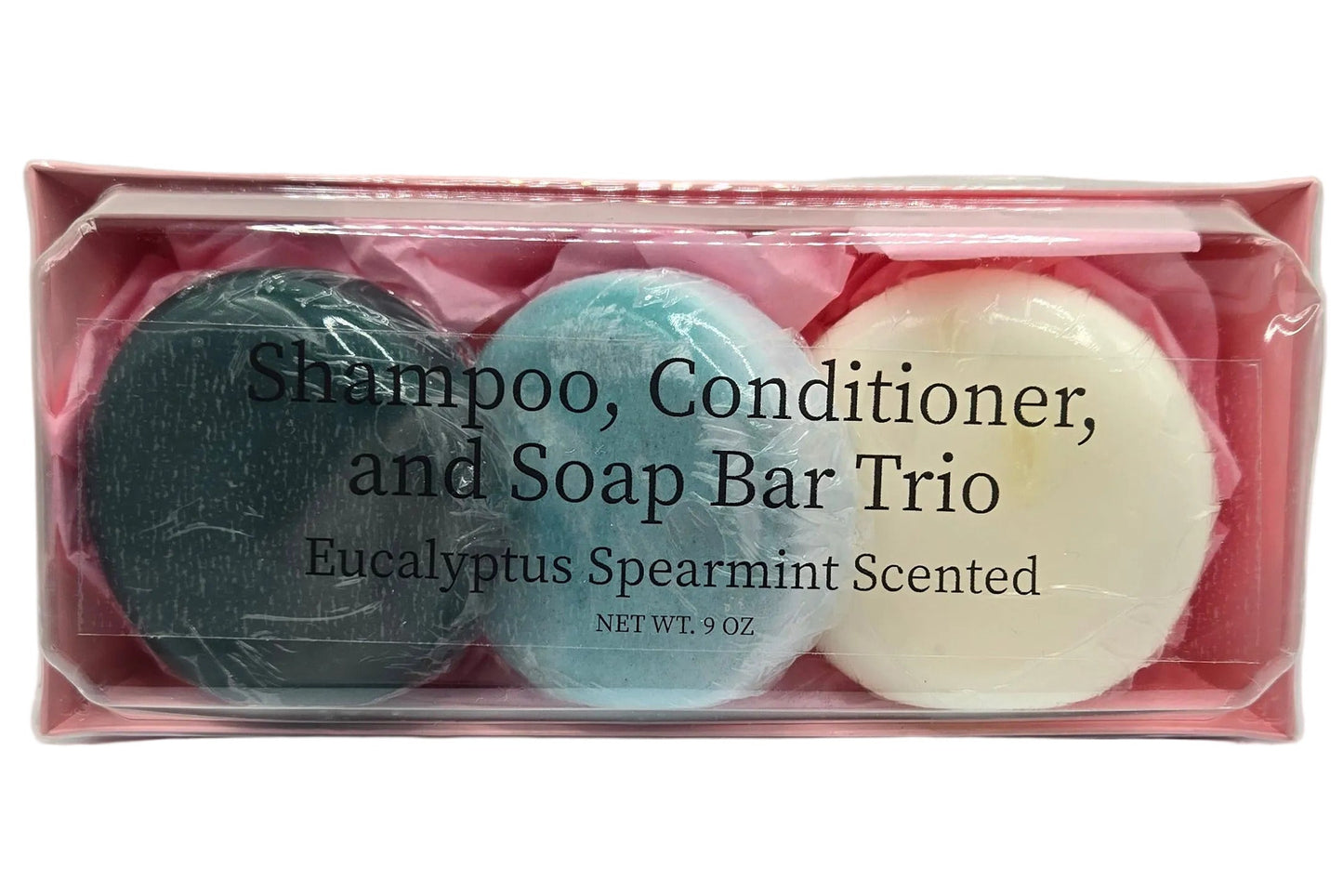 Eucalyptus Spearmint Shampoo, Conditioner, and Soap Bar Trio (3oz Each)